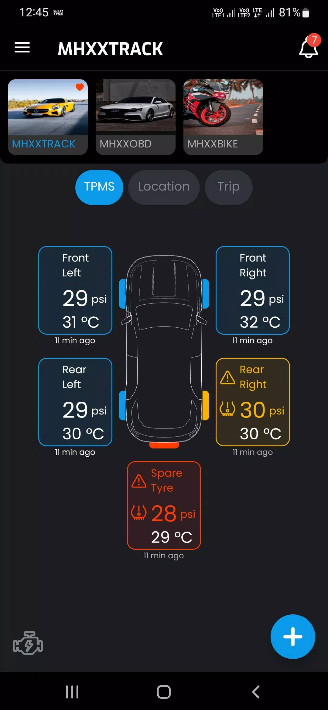 SMART TYRE CAR & BIKE スクリーンショット 1