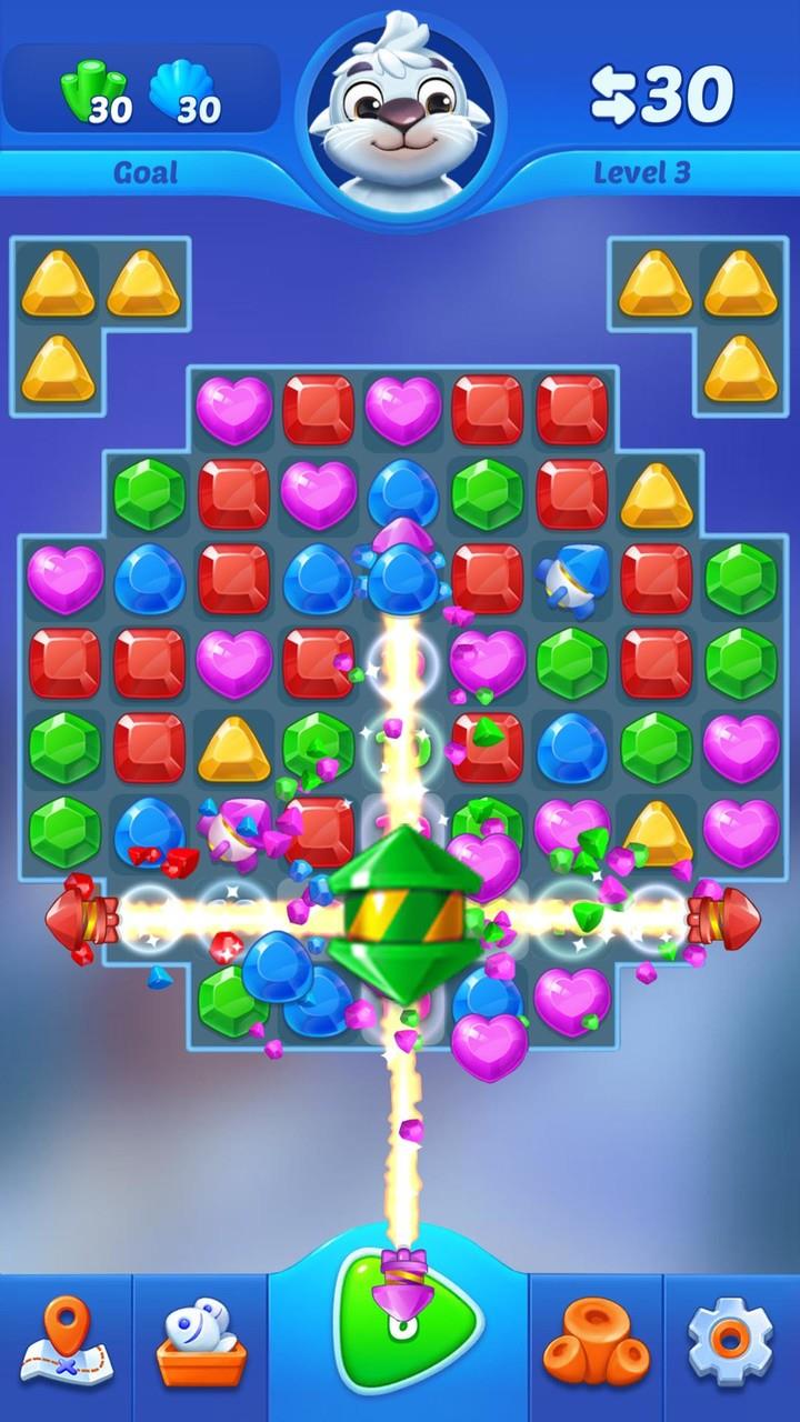 Jewel crush - match 3 game Captura de tela 4