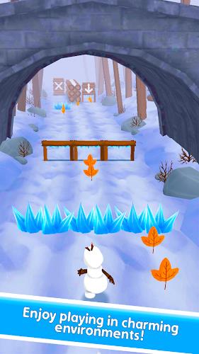 Snowman Rush: Frozen run Captura de tela 1