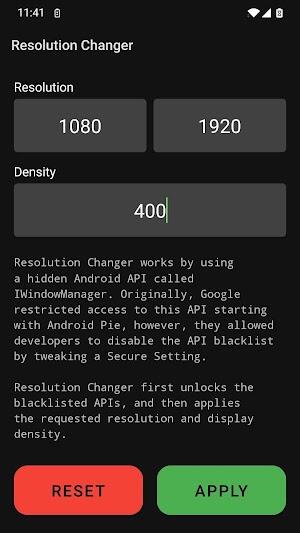 Resolution Changer Capture d'écran 2