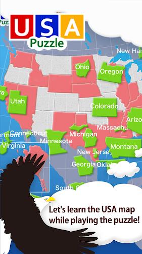 USA Map Puzzle スクリーンショット 1