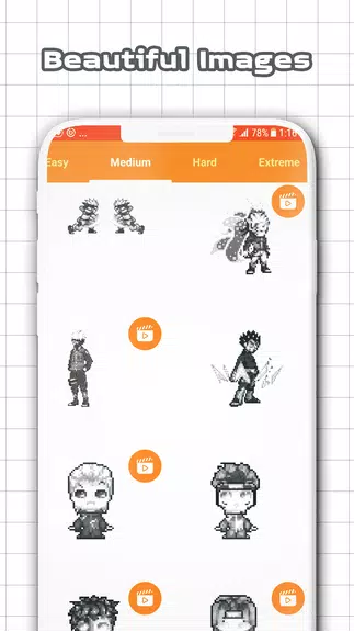 Color by Number - Naruto Sandbox Ninja Pixel Captura de tela 3