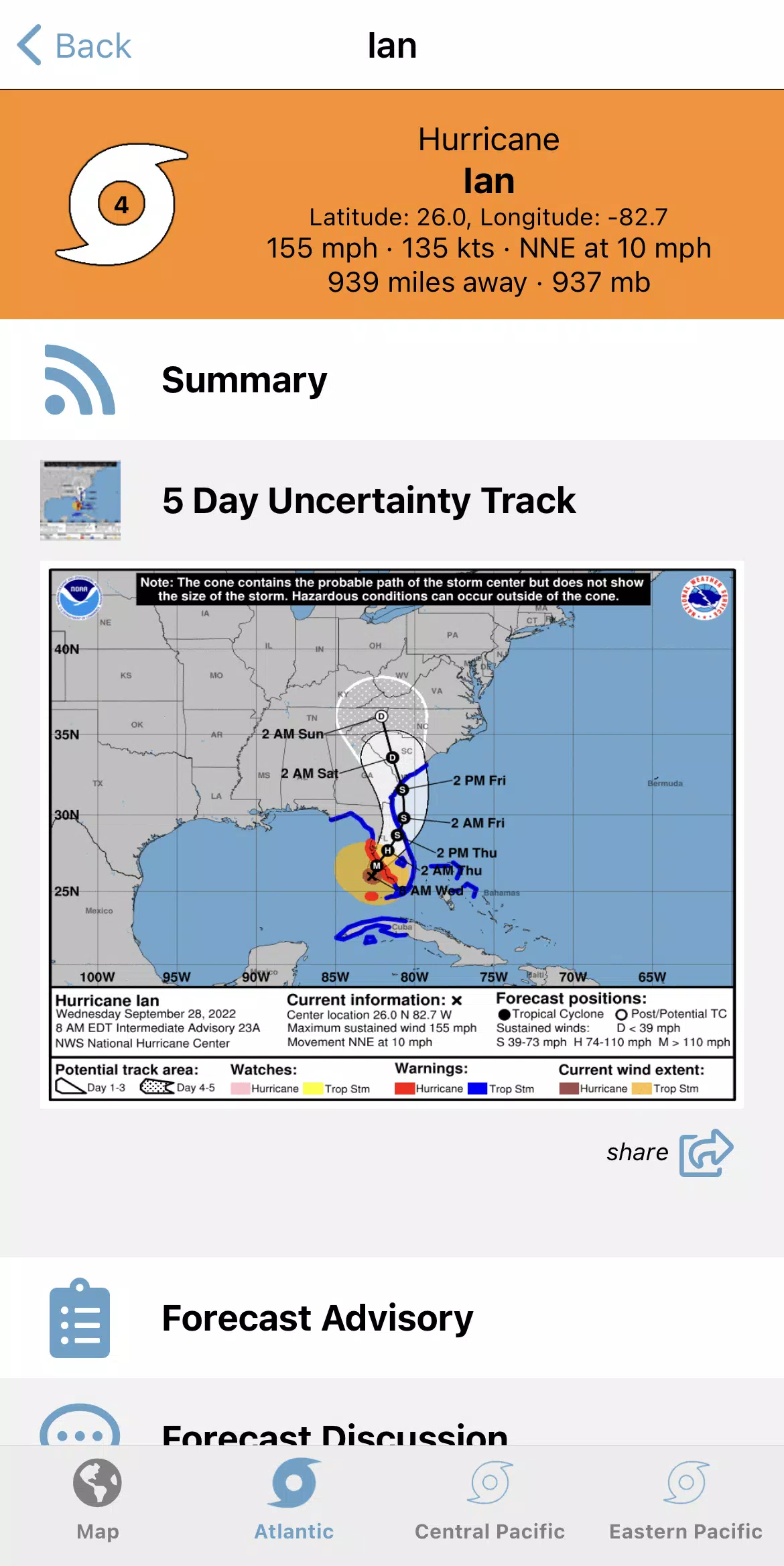 Tropical Hurricane Tracker Screenshot 3