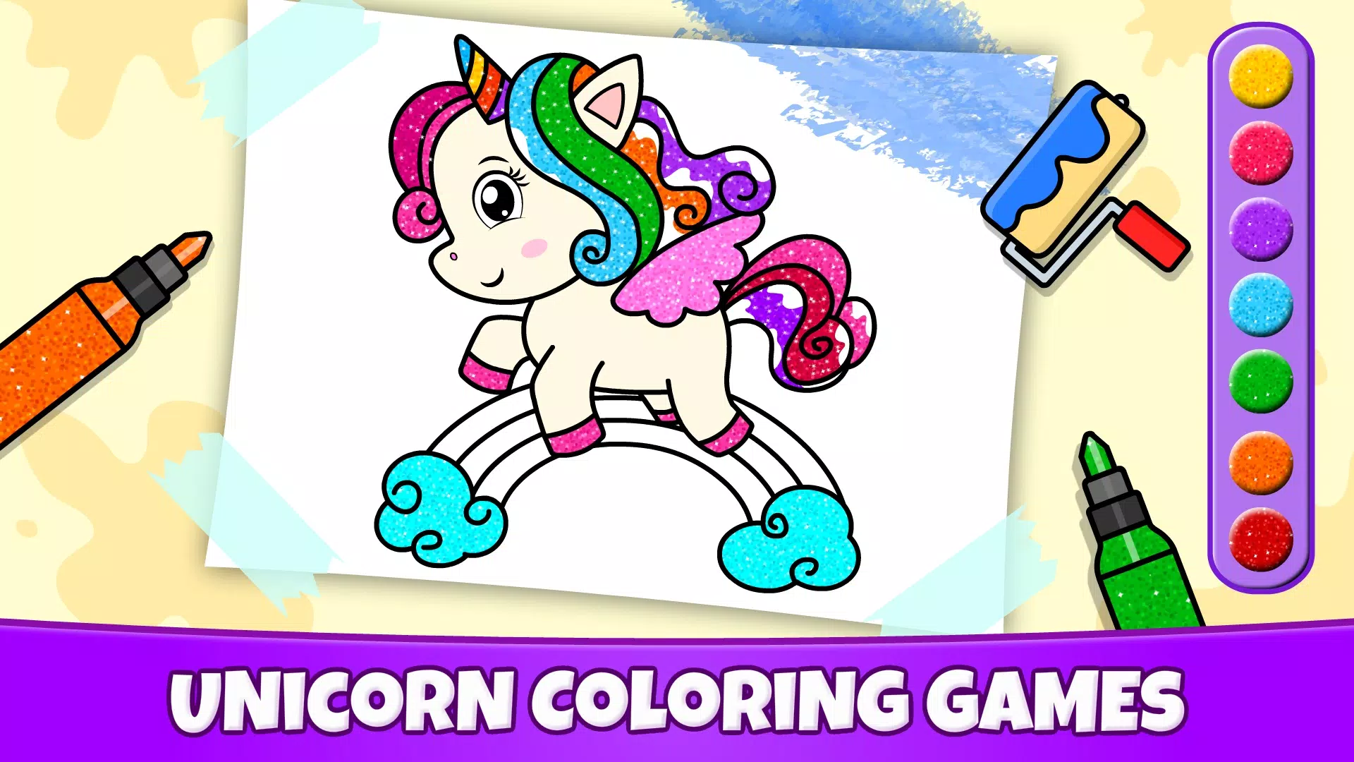 Unicorn Coloring स्क्रीनशॉट 1