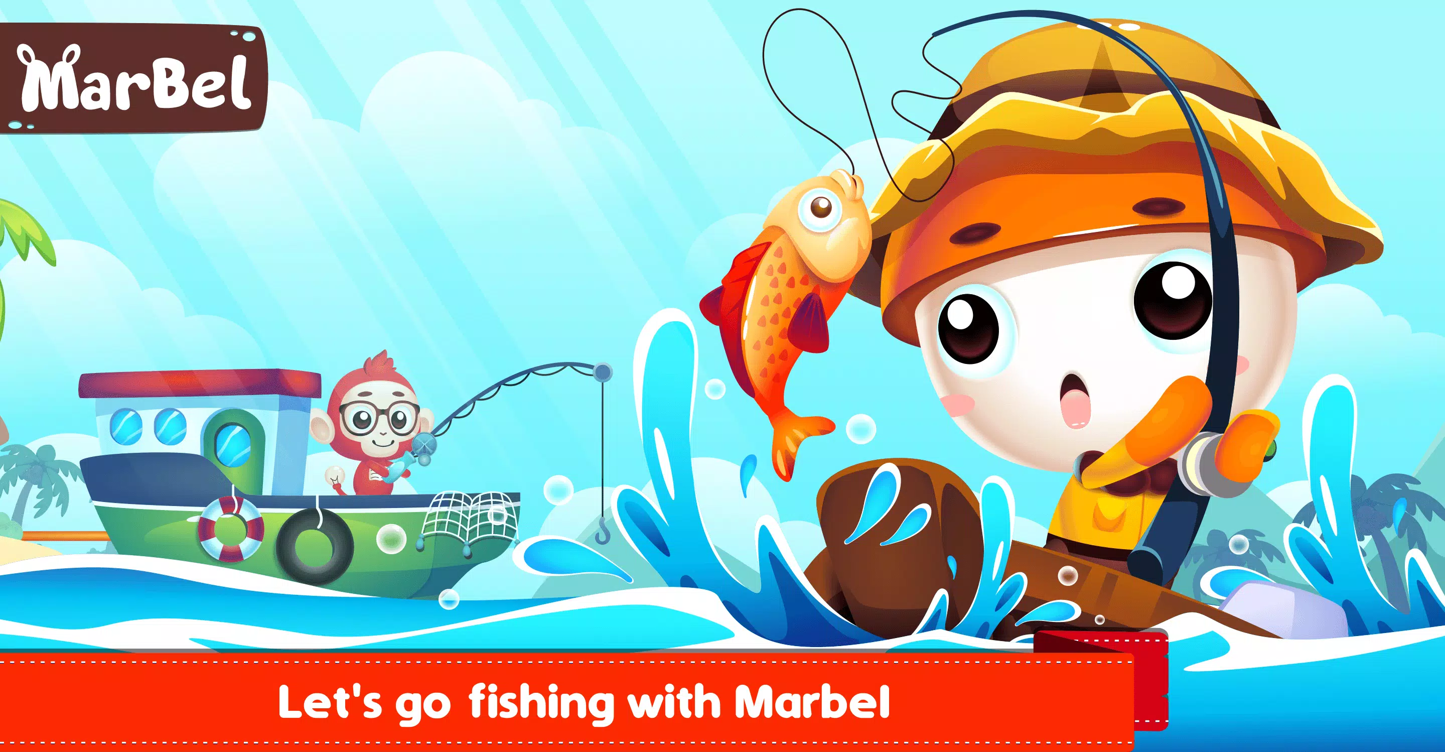 Marbel Fishing - Kids Games Captura de pantalla 1