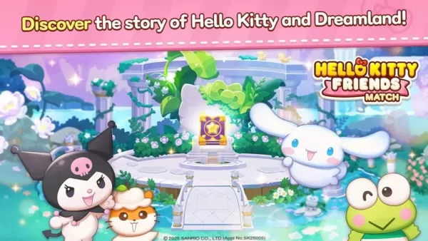 系列游戏揭露了Hello Kitty Friends Match：新的比赛3益智游戏