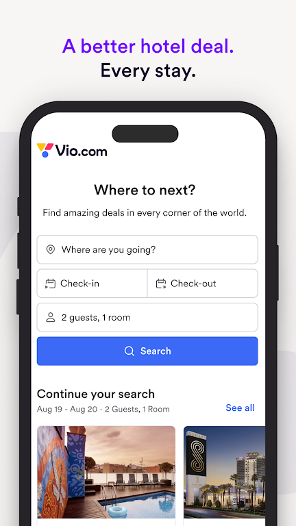 Vio.com: Hotels & travel deals スクリーンショット 1