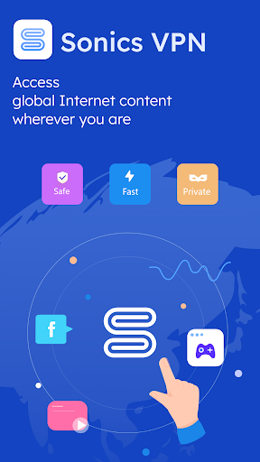 Sonics VPN - Fast VPN proxy Скриншот 1