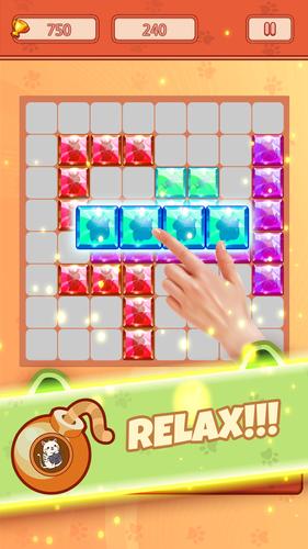 Block Puzzle Jewel Crystal Cat 스크린샷 2
