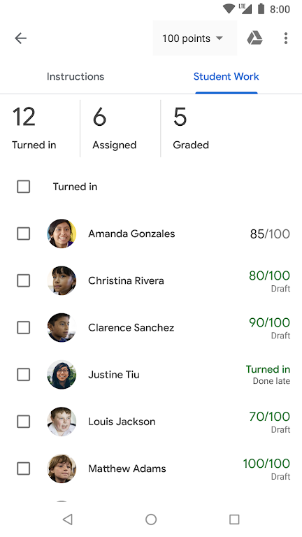 Google Classroom スクリーンショット 4