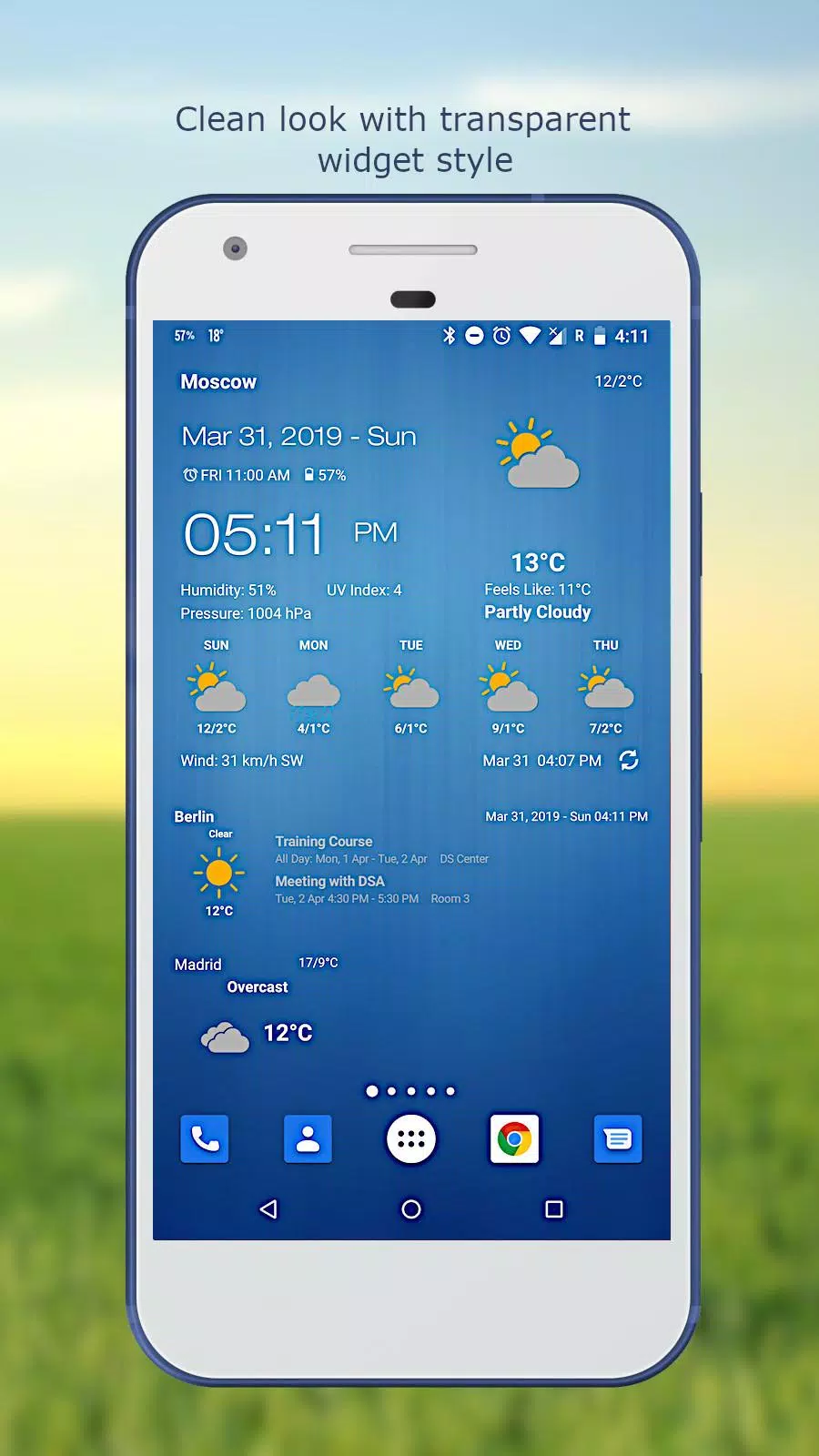 Weather & Clock Widget スクリーンショット 3