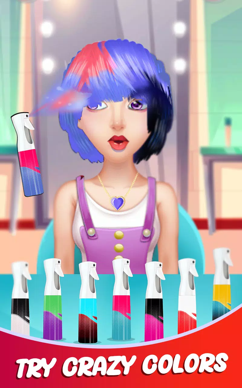 Fashion Girls Hair Salon Games Capture d'écran 1