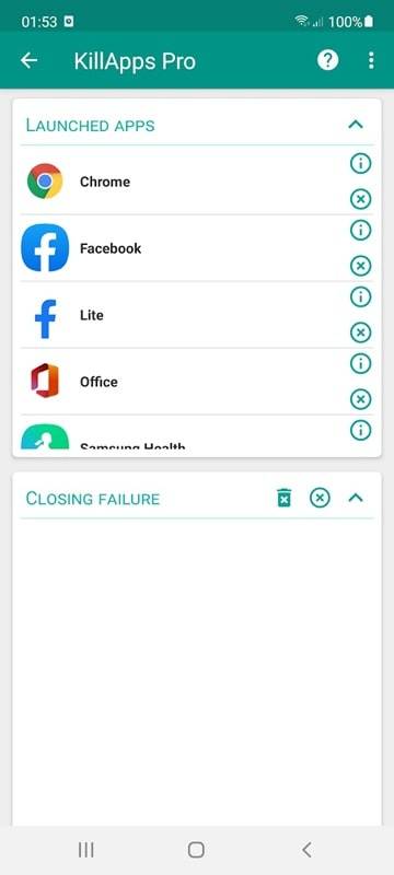 Killapps: Apps schließen Screenshot 1