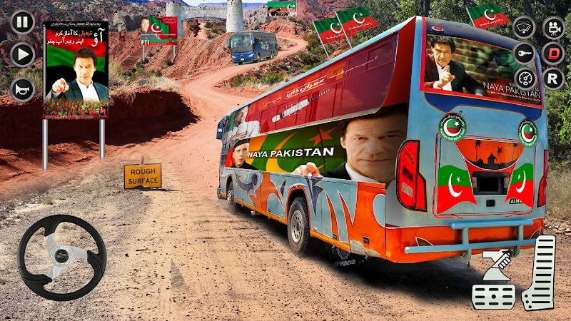 Imran Khan Election Bus Sim 3D Captura de tela 2