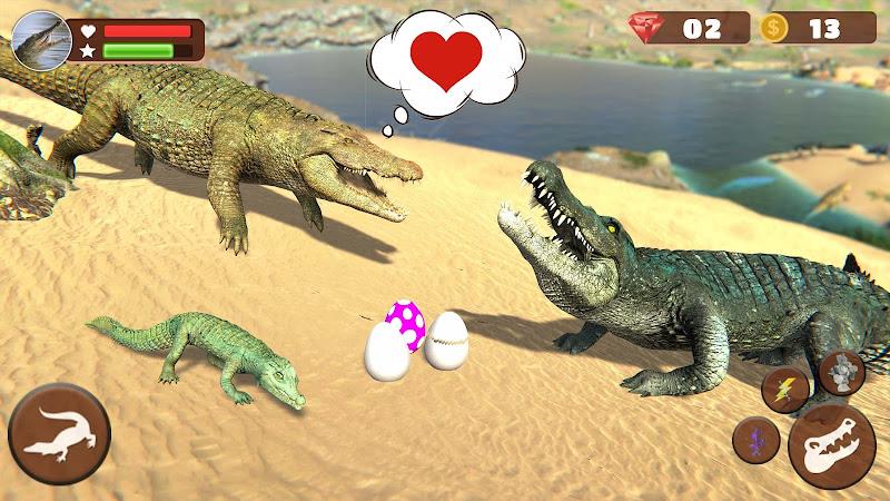 Wild Crocodile Family Sim Game 스크린샷 2