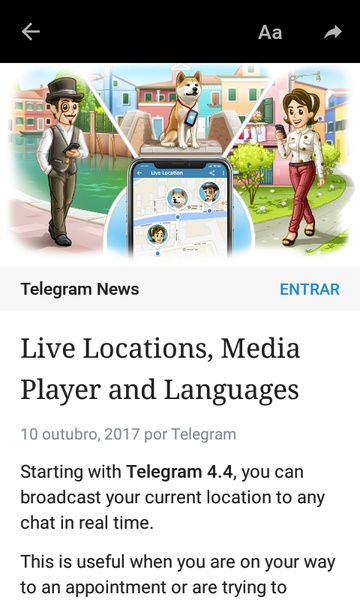 Telegram Black Captura de tela 2