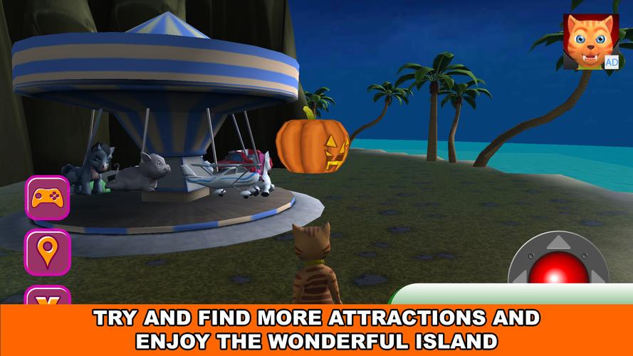 Halloween Cat Theme Park 3D 스크린샷 4