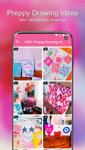 300+ Preppy Drawing Ideas Captura de pantalla 1