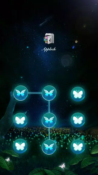 AppLock Theme Flying Butterfly 스크린샷 1