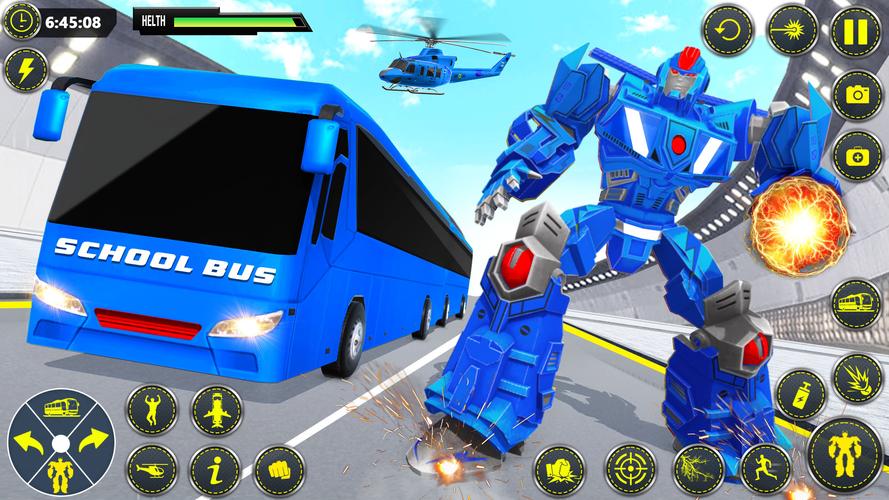 School Bus Robot Car Game應用截圖第3張