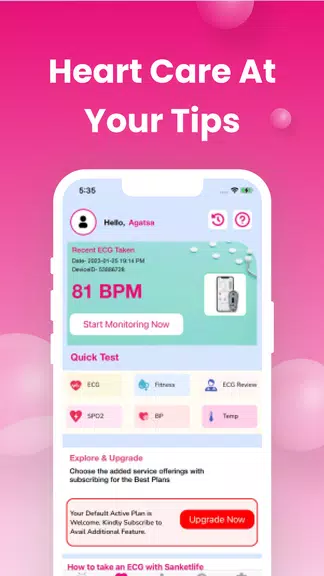 Sanket Life-ECG,Stress,Fitness Capture d'écran 1