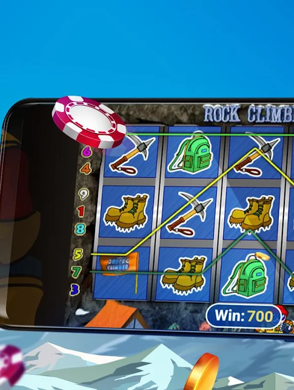 Rock Climber Free Casino Slot Machine スクリーンショット 1