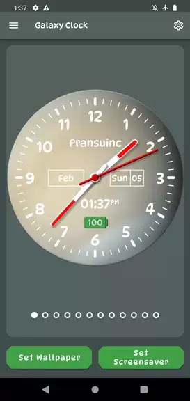 Galaxy Clock Live Wallpapers स्क्रीनशॉट 1