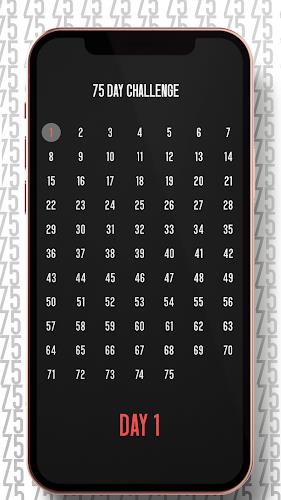 75 Day Hard Challenge Tracker Capture d'écran 1