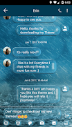 SMS Messages Bubble Rain Theme Captura de tela 2