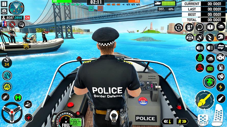 Police Boat Chase Crime Games स्क्रीनशॉट 1