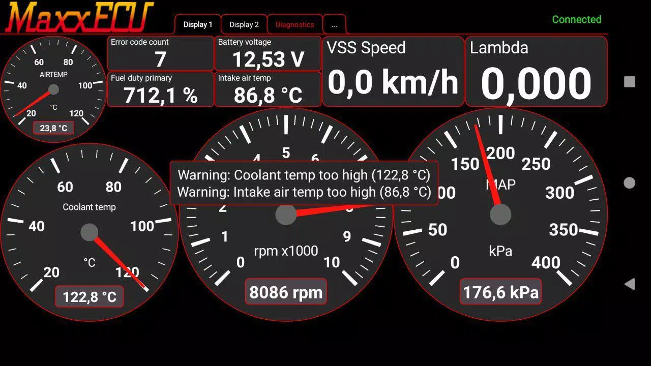 MaxxECU MDash スクリーンショット 2