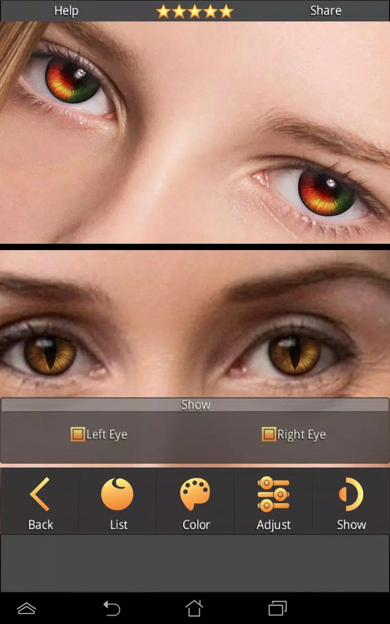 FoxEyes - Change Eye Color Capture d'écran 2