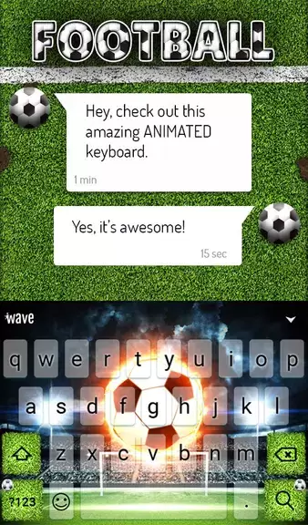 Football Keyboard & Wallpaper Capture d'écran 3