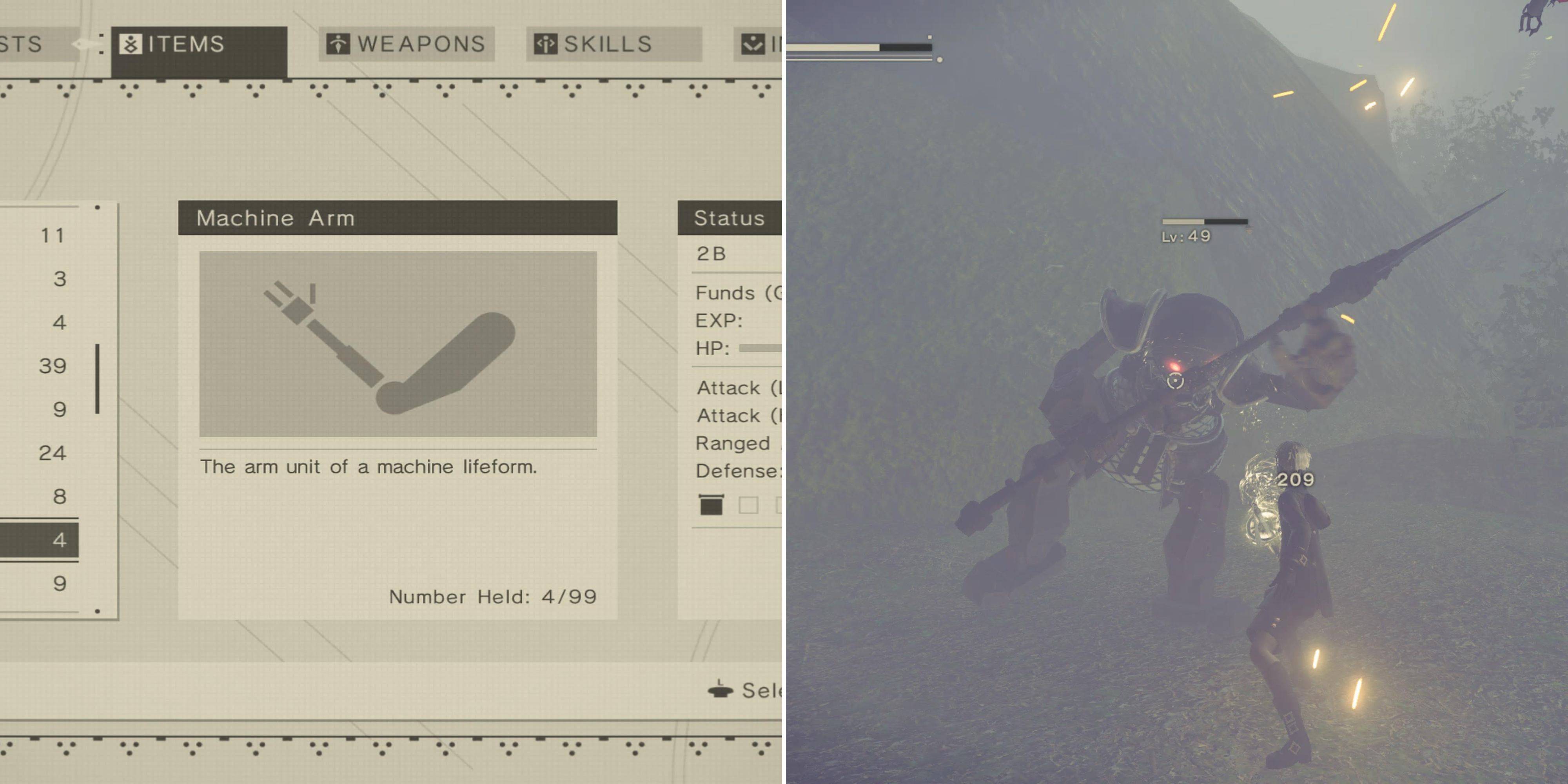 Nier : Automata- Ultimate Machine Arm Farming Guide