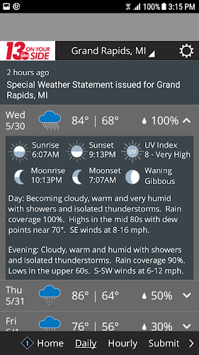 WZZM 13 Weather 스크린샷 2