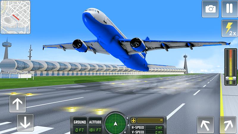 Flying Airplane Pilot Games スクリーンショット 1