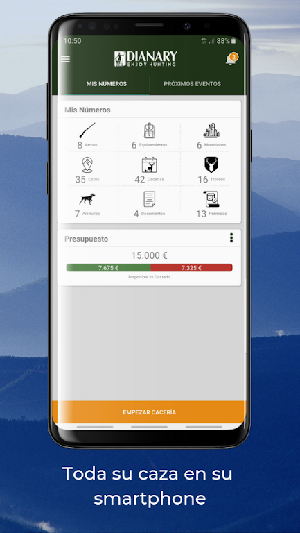 Dianary hunting app स्क्रीनशॉट 1