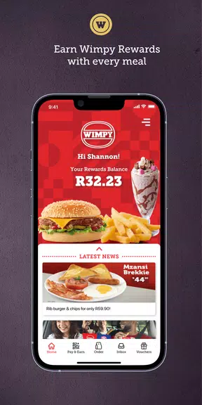 Wimpy Rewards App Screenshot 1