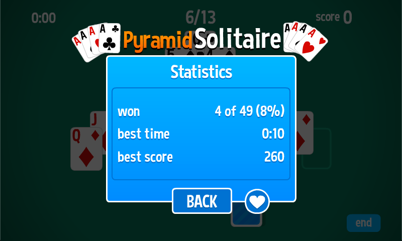 Pyramid Solitaire HD card game स्क्रीनशॉट 3