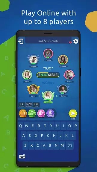 Wordy - Multiplayer Word Game Captura de pantalla 1