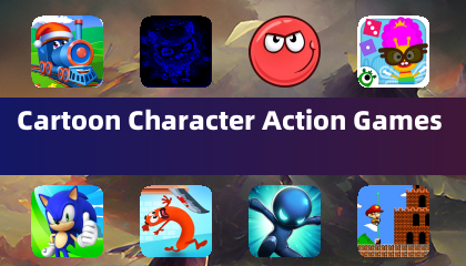 Jeux d'action avec des personnages de dessins animés
